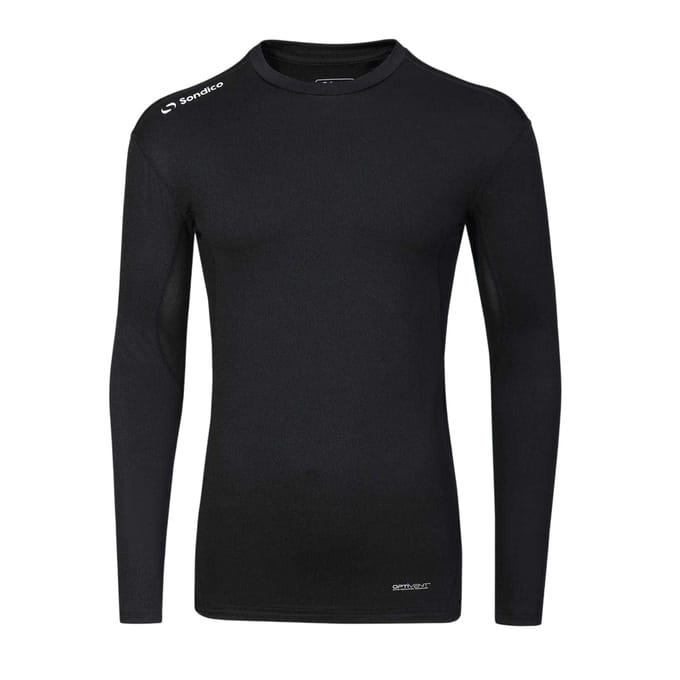 Sondico Heren Core Base Layer Top met lange mouwen (Zwart)