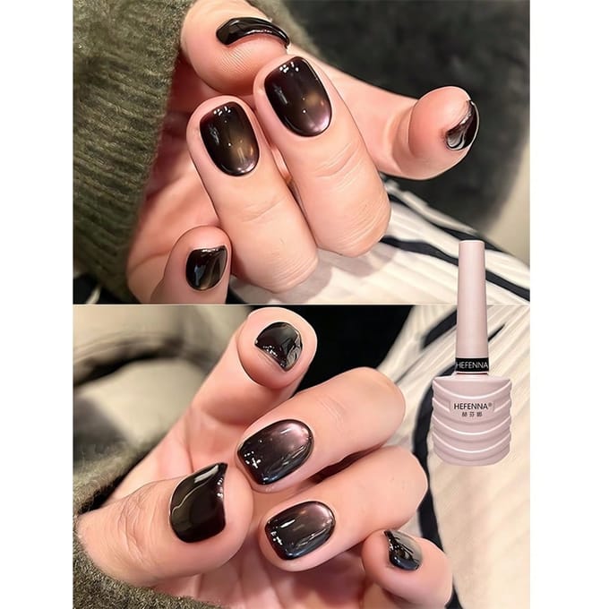 Licht-vangende glaskraaltjes, kattenoog gel nagellak, UV/LED lamp uitgehard (1 stuk)