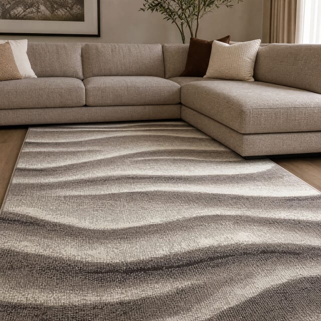 Muratap Waves modern vloerkleed beige- 200x290 cm