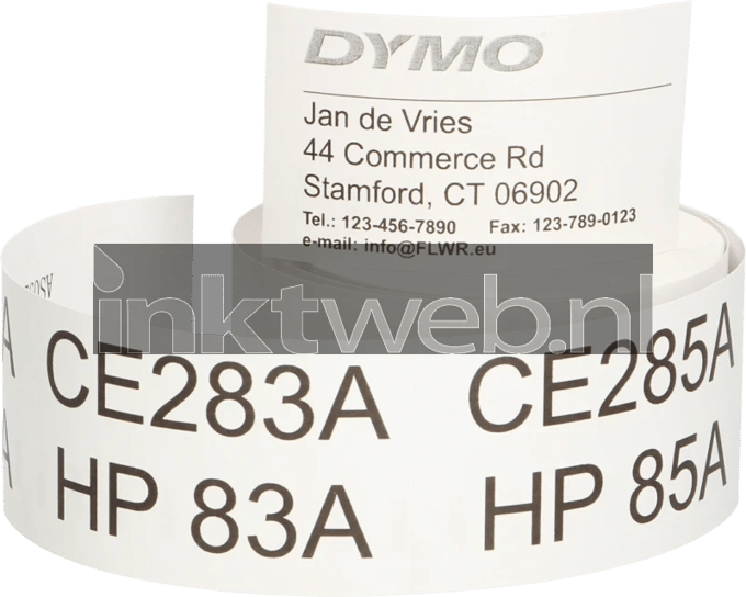 Huismerk Dymo Naambadge etiketten 89 mm x 51 mm wit