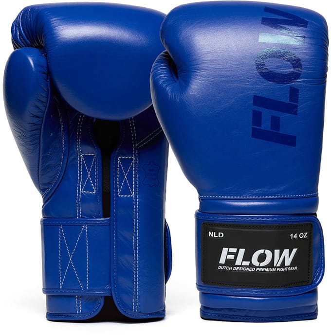 Flow - Challenge Bokshandschoenen - Echt Leer - Blauw 14 oz