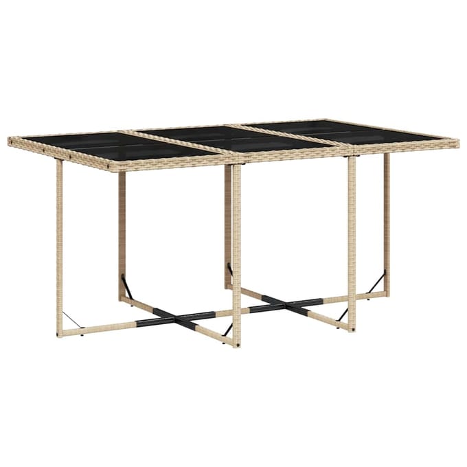vidaXL - 11-delige - Tuinset - met - kussens - poly - rattan - gemengd - beige