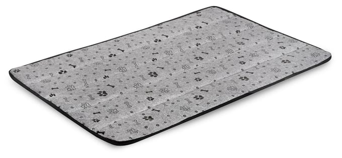 AIO Factory - Hondenmat - Waterdicht - 50x70 cm - Zwart Bottenpatroon