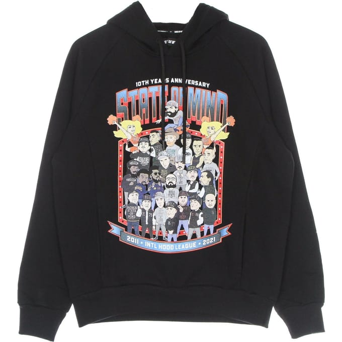 Herensweater met capuchon 10e verjaardag League Hoodie wit