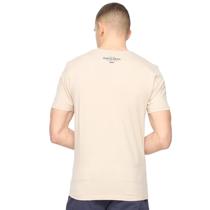 Crosshatch Heren Squarebox T-Shirt (Licht Steen)