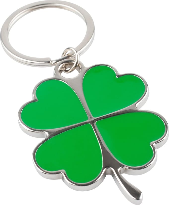 Munkees Sleutelhanger Klavertje 4 Groen Staal 3 X 5,4 Cm