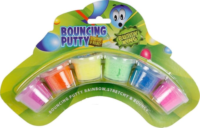 Putty King Klei Bouncing Putty Junior 12 Gram 6-delig