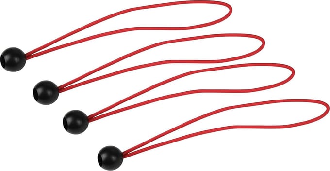 Expander met Bal - Spanband Elastiek - Vastzetten Lading - Flexibele Bevestiging - 15 cm Lengte - Zwart