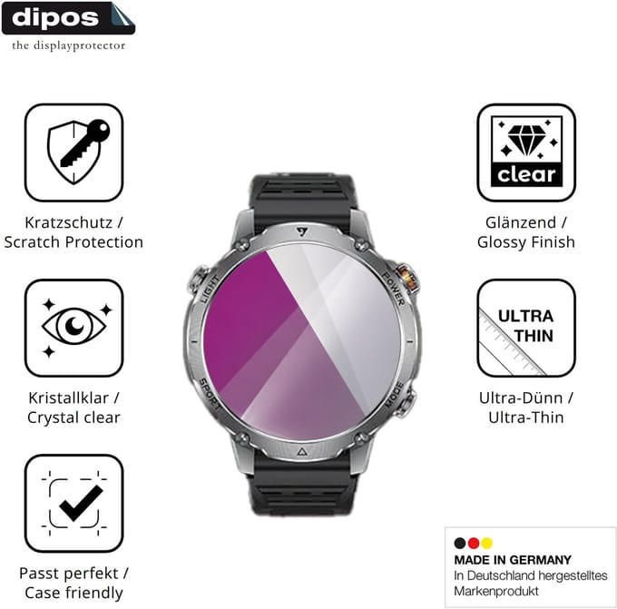dipos – 6x Beschermfolie geschikt voor LIGE EF26 | Krasbestendige & heldere Screenprotector Ultra-Thin