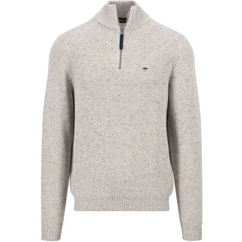 Fynch-Hatton Trui Troyer Zip Donegal Winter White / male