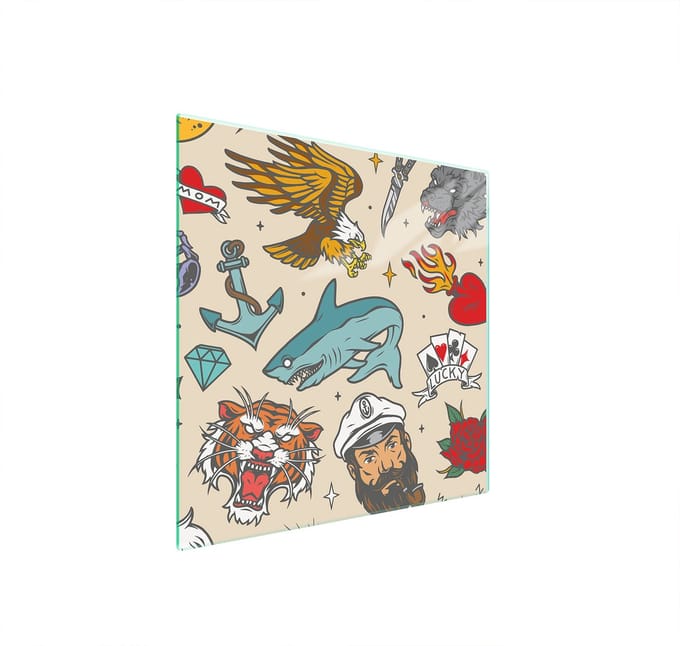 TMK ArtDeko - Snijplank - 50x52 cm - Glas - Beschermende Plank