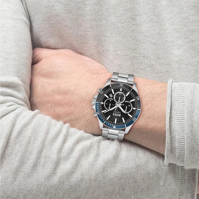 Hugo Boss 1514101 Herenhorloge 45 zilver