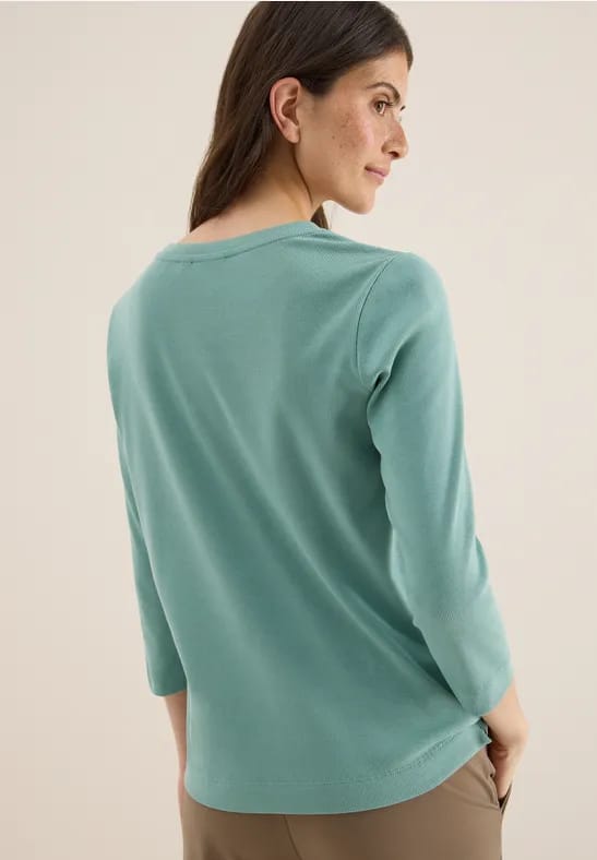 Shirt met geribde structuur