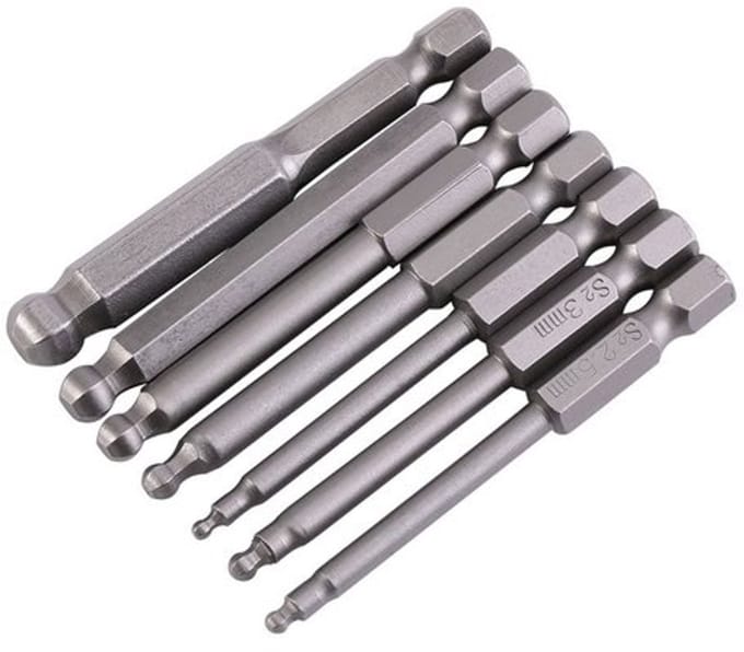 Ball End Hex Schroevendraaier Bits Set - Sterk Magnetisch - 7 Stuks