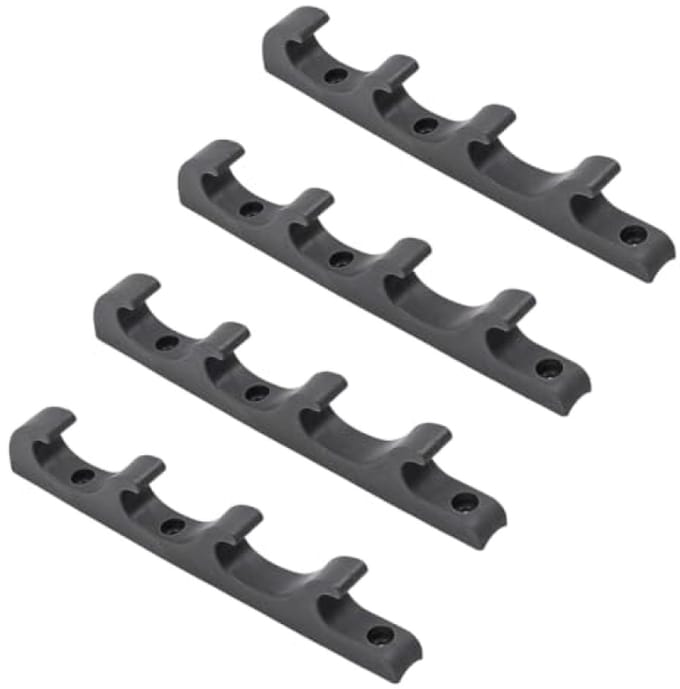 Muurbracket voor 8 hengels - Stevige opbergoplossing voor spin- en baitcaster molens