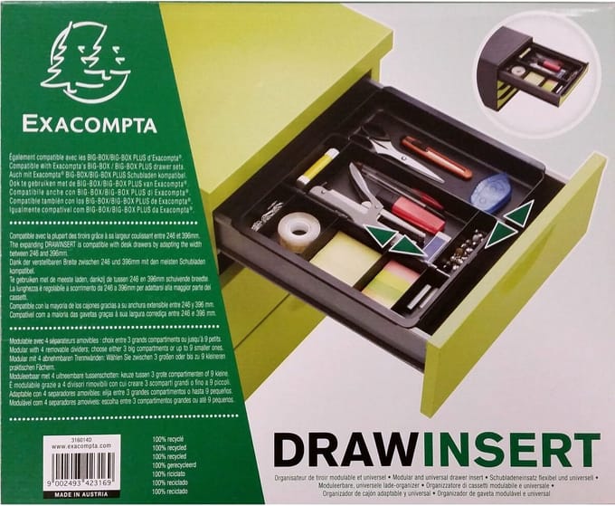 Exacompta DRAWINSERT Lade organizer ECOBlack - Zwart - 316014D