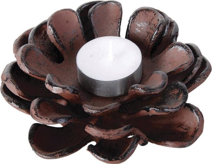 Esschert Design Theelichthouder Dennenappel 13,5 Cm Gietijzer