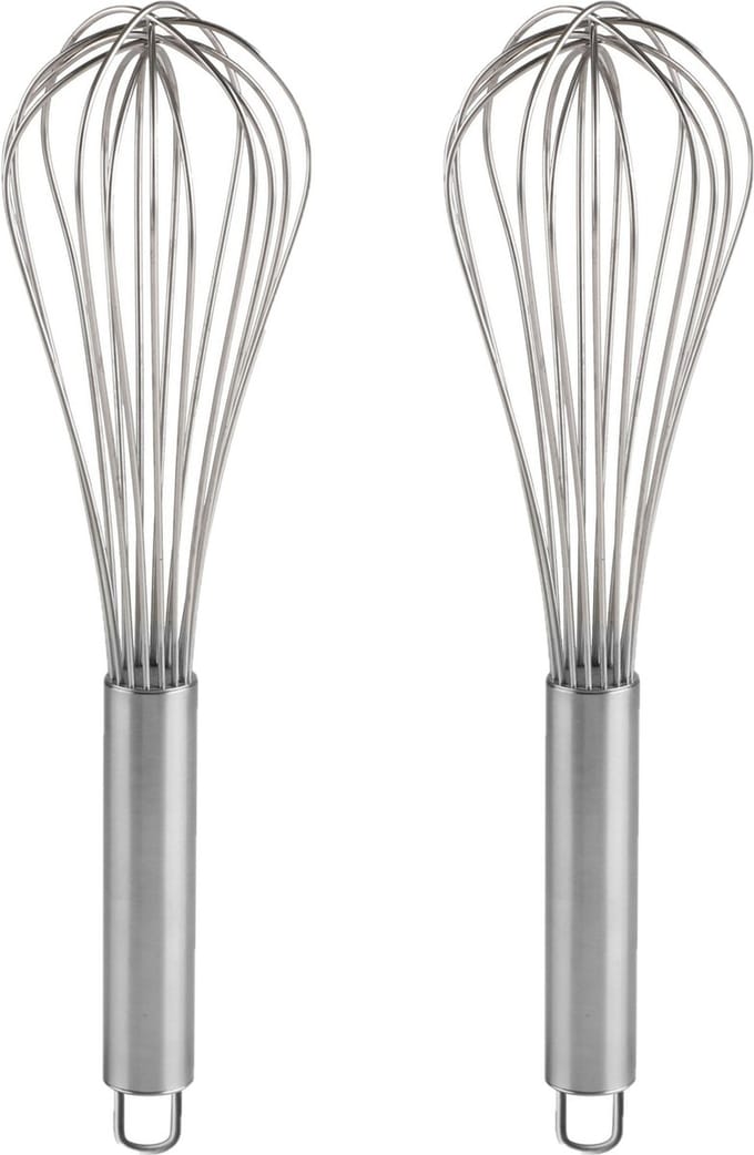 Urban Living Keukengerei garde - 2x - 30 cm - RVS - lang formaat - zilver