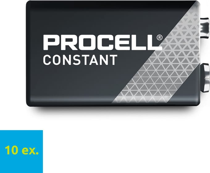 Duracell DURACELL - PROCELL ALKALINE BLOKBATTERIJ - 9 V/6LR61 - 10 st.