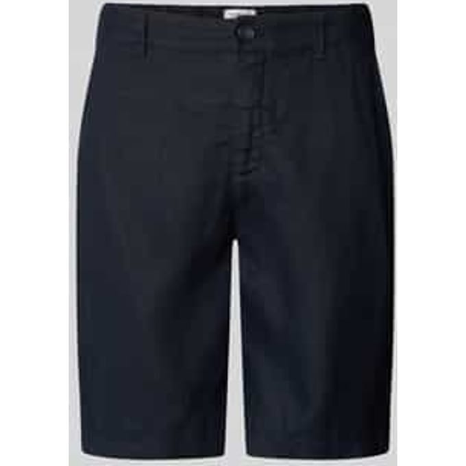 Linnen short met steekzakken model 'PANDRUP'