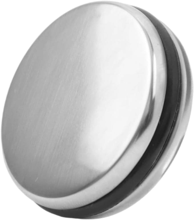 Wastafelstop - Gootsteenstop Click Clack - Afvoer Afsluiten - Roestvrij Staal - 35 mm - Zilver
