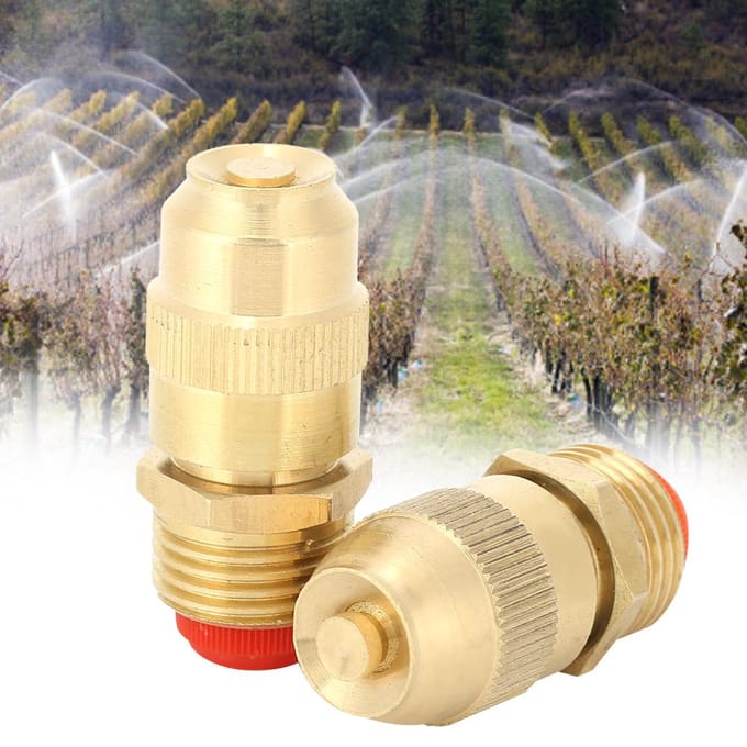 2 Stuks G1 2 FNPT DN15 Koper Gazon Sproeier Nevelend Water Mondstuk Koeling Besproeiing Irrigatie beige