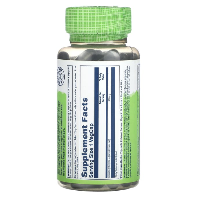 True Herbs, Celwand Verpulverde Chlorella, 410Mg, 100 Plantaardige Capsules