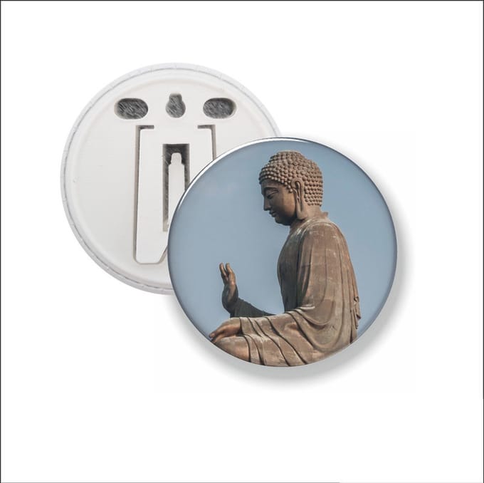 Button Met Clip - Budah
