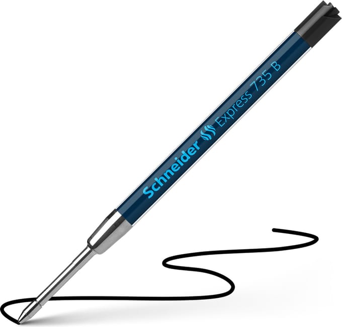 Schneider balpenvulling - Express 735 - penpunt B - zwart - S-7371