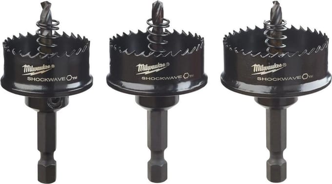 Milwaukee 49224800 Shockwave 3 delig gatenzaag set - 22 / 29 / 35mm