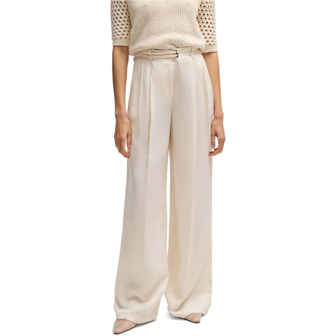 Boss Dames/Dames Taualy-W Relaxed Fit Broek (Wit)