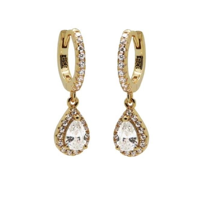 Karma Oorhangers Drop Zirkonia Goud