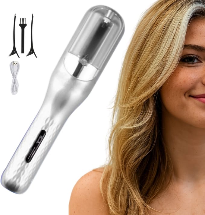 Split Ender voor Gespleten Haarpunten Incl. 5 Accessoires - Multistyler Split Remover Draadloos - Split End Trimmer - Grijs