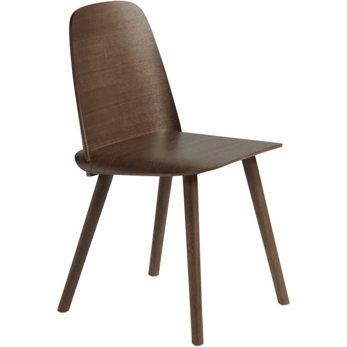Muuto Nerd eetkamerstoel - donkerbruin