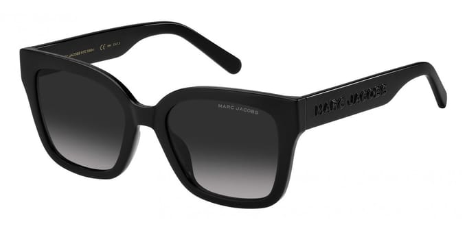 Marc Jacobs Vierkant Vrouwen Glimmend Zwart Donkergrijs Kleurverloop MARC 658/S