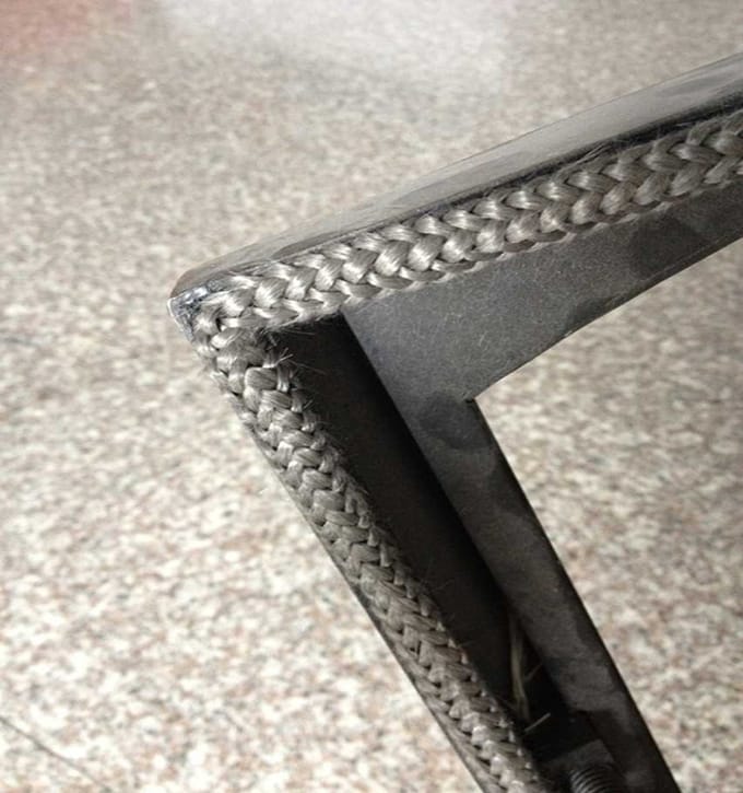Kachelkoord ø 10 mm x 5mtr zwart - Hittebestendig - 550 ° C