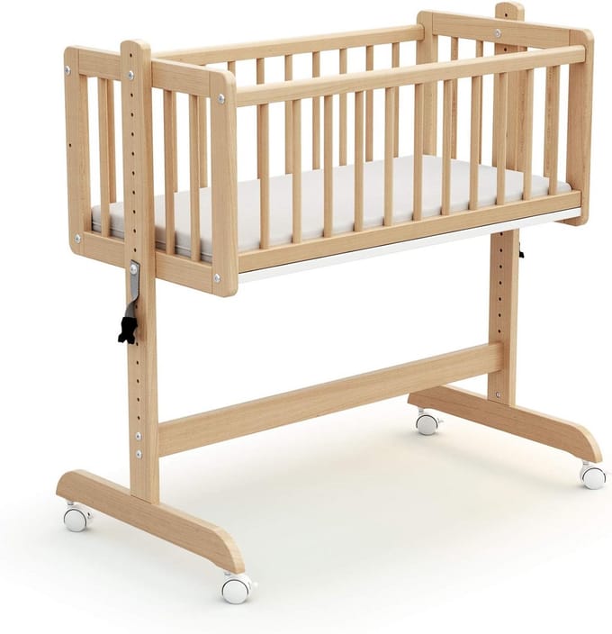 Wendbare Babyledikant Cododo Trolley: Wiegbank en Speelgoedkist in Één