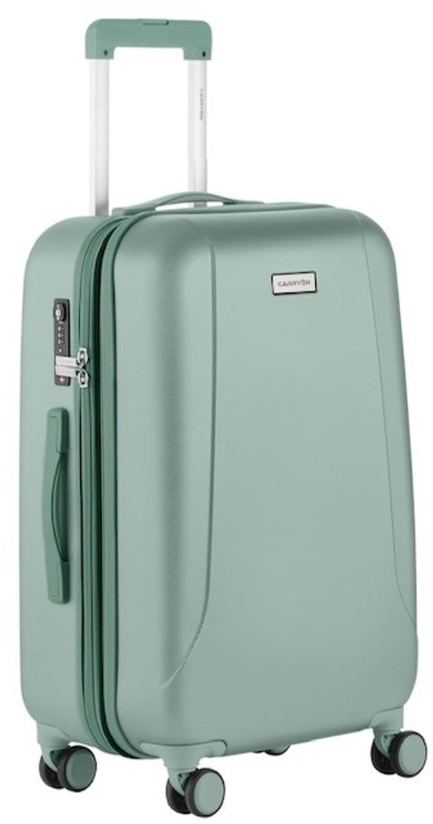 CarryOn Skyhopper Middenmaat Reiskoffer 65Ltr - Koffer 68cm met Expander - Olijf