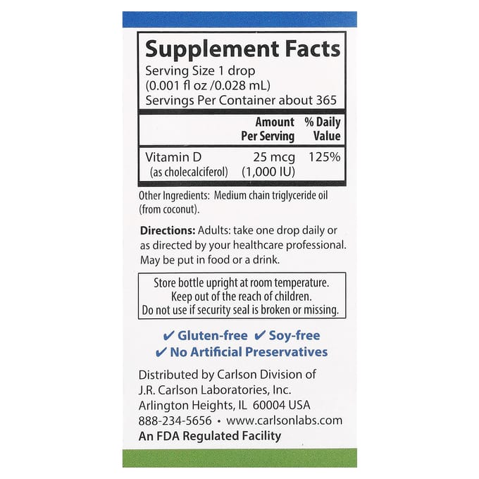 Super Daily® D3, 25Mcg (1.000 IE), 10,3 ml (0.35 fl oz)