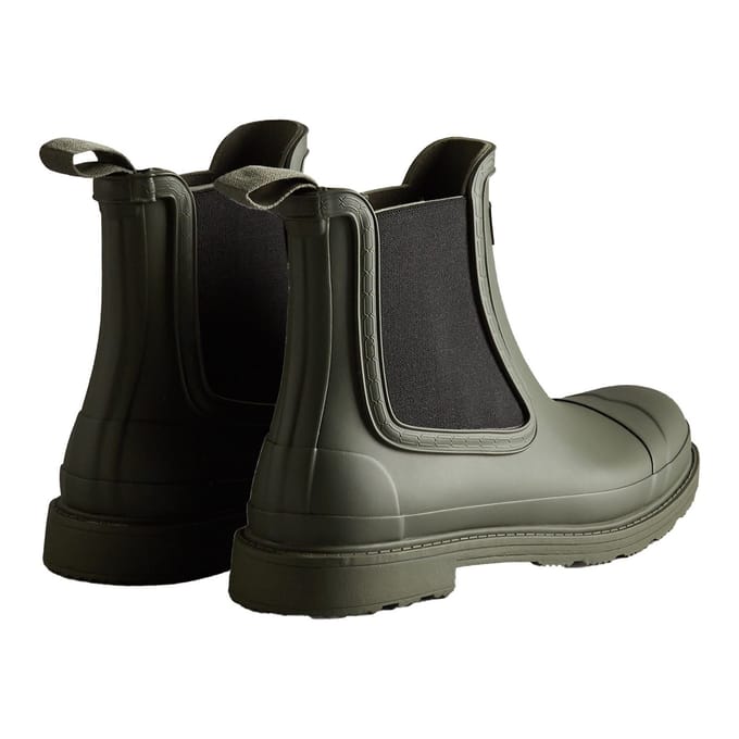 Hunter Commando Heren Regenlaarzen Donker Olijf Van Rubber