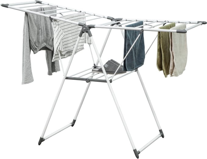 4goodz Opvouwbaar Droogrek verstelbaar inklapbaar 156x61x97cm - wit