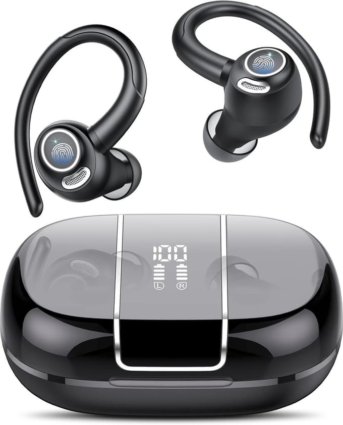 Bluetooth sportheadset met ENC microfoon 48 uur speeltijd waterdicht