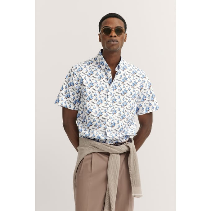 Bugatti Herren Shirt met button-down kraag