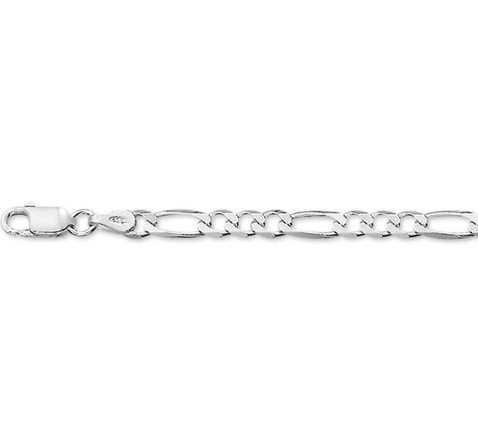 Glams ketting figaro 4,0 mm - Zilver