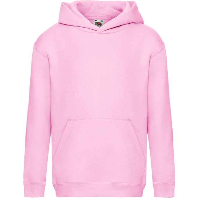 Fruit of the Loom Sweatshirt met capuchon voor kinderen/Kinderen (Lichtroze)