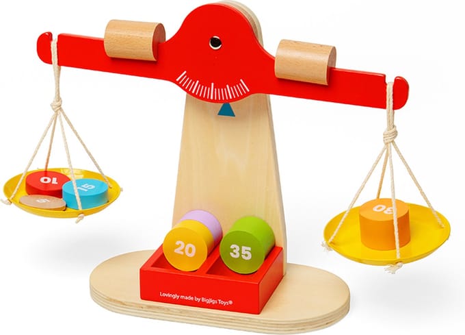 BigJigs houten balansspel educatief speelgoed balans leren.