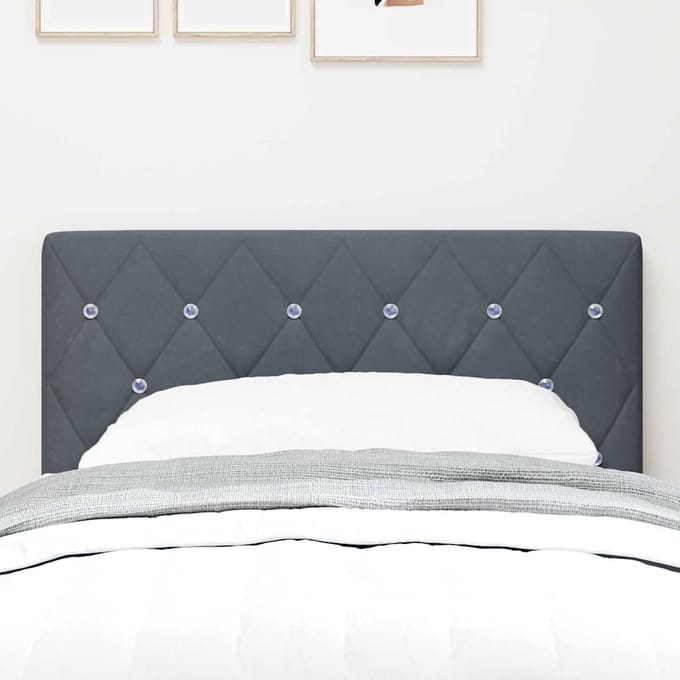 vidaXL - Hoofdbord - Donkergrijs - 80 - cm - Fluweel