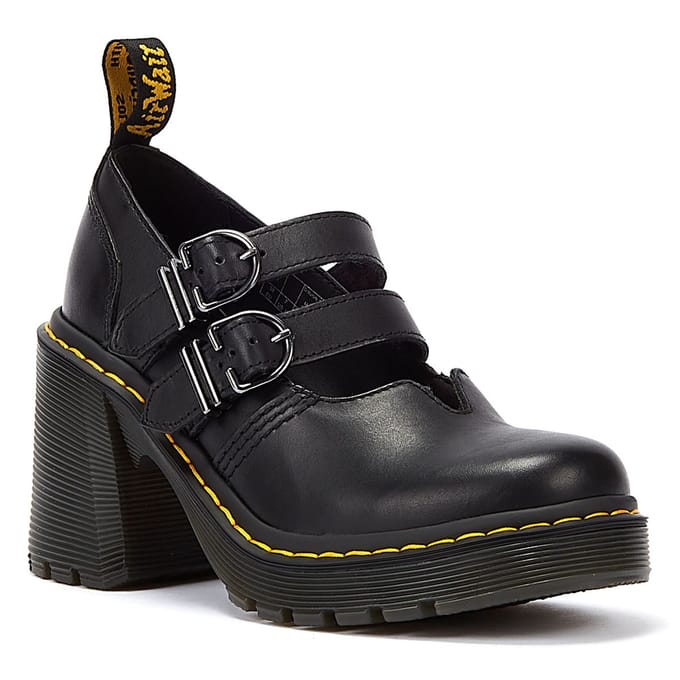 Winkel Voor Dr. Martens Eviee Sendal Leren Dames Zwarte Hakken
