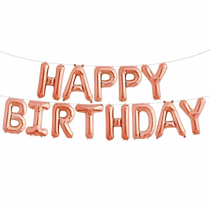 Happy Birthday ballon Rosé (40CM)