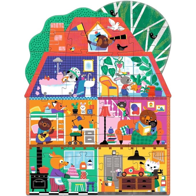 DJECO jumbo puzzel Huis van de vriendjes 3 jr+ / 36 stks